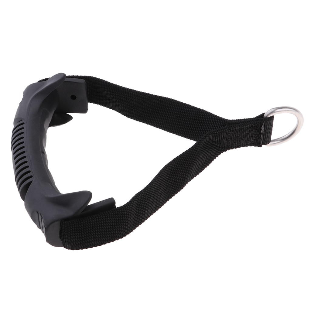 14cm holdbare fitness pull reb greb pvc gym modstandsbånd håndtag stærke pvc webbing d-ringe