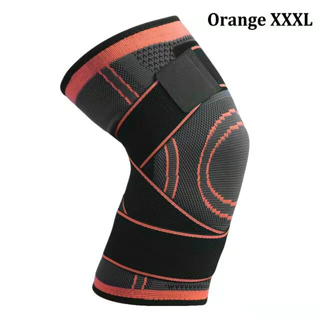 1pc sport knäskydd man 3d trycksatta elastiska knäskydd stöder träningsutrustning basket volleyboll hängslen skydd andas: 1pc orange xxxl