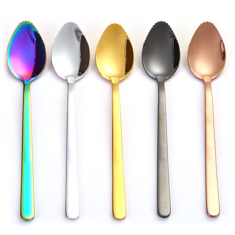 Stainless steel fruit puree spoon baby food supplement scraping mud spoon kids spoon mini spoon