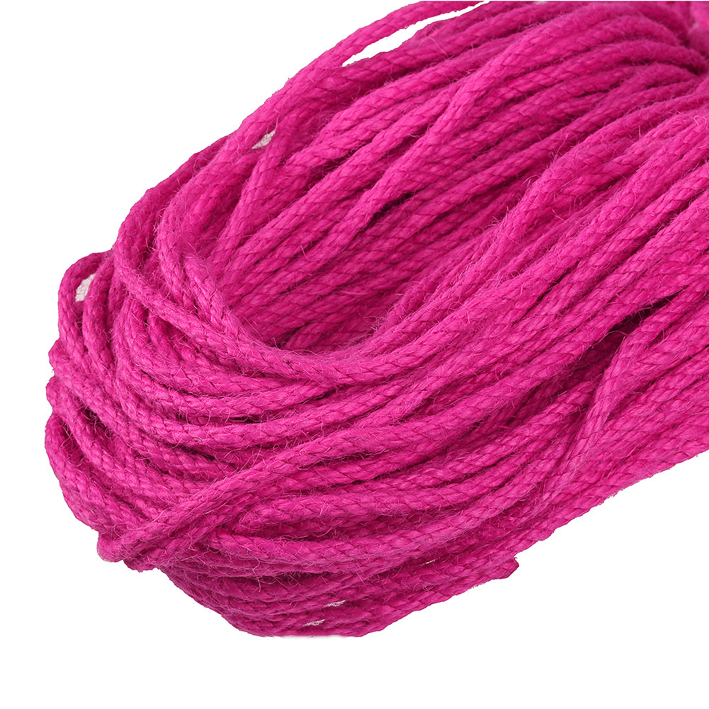 Cuerda de yute Natural de 5mm, cuerda de hilo colorida, cuerdas retorcidas de cáñamo, cuerda de macramé para rascar mascotas, decoración artesanal hecha a mano, 10 yardas: 5 mm / Níquel negro