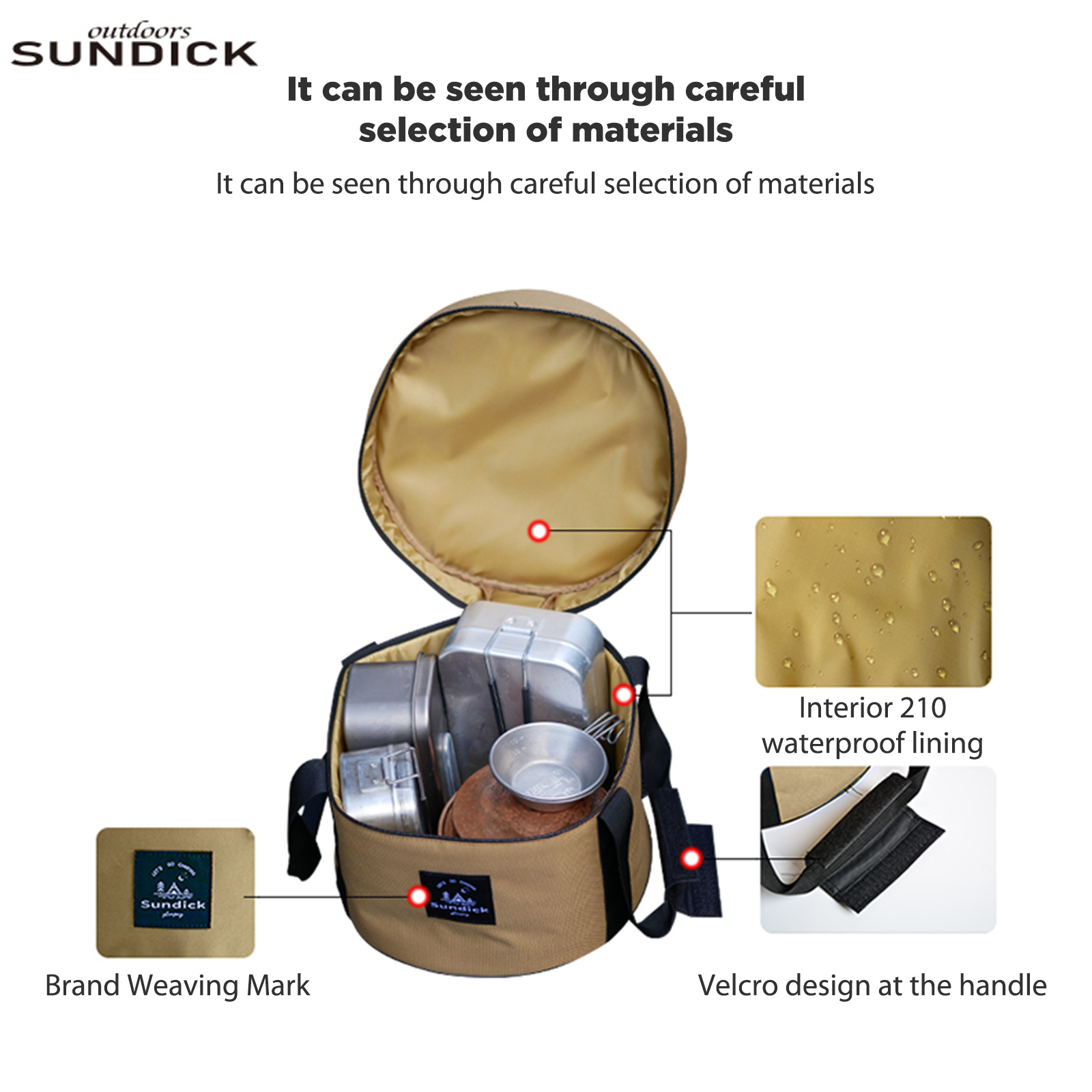 9/14L Storage Organizer Camping Stoves Storage Bag Waterproof Portable Cookware Dinnerware Organizer Camping Outdoor Supplies