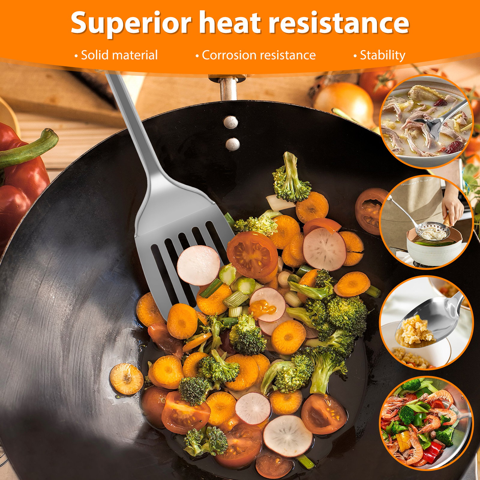 5 Stuks Keuken Kookgerei Set Rvs Kookgerei Herbruikbare Keuken Gadgets Wasbaar Lepels Spatel Kookgerei Set