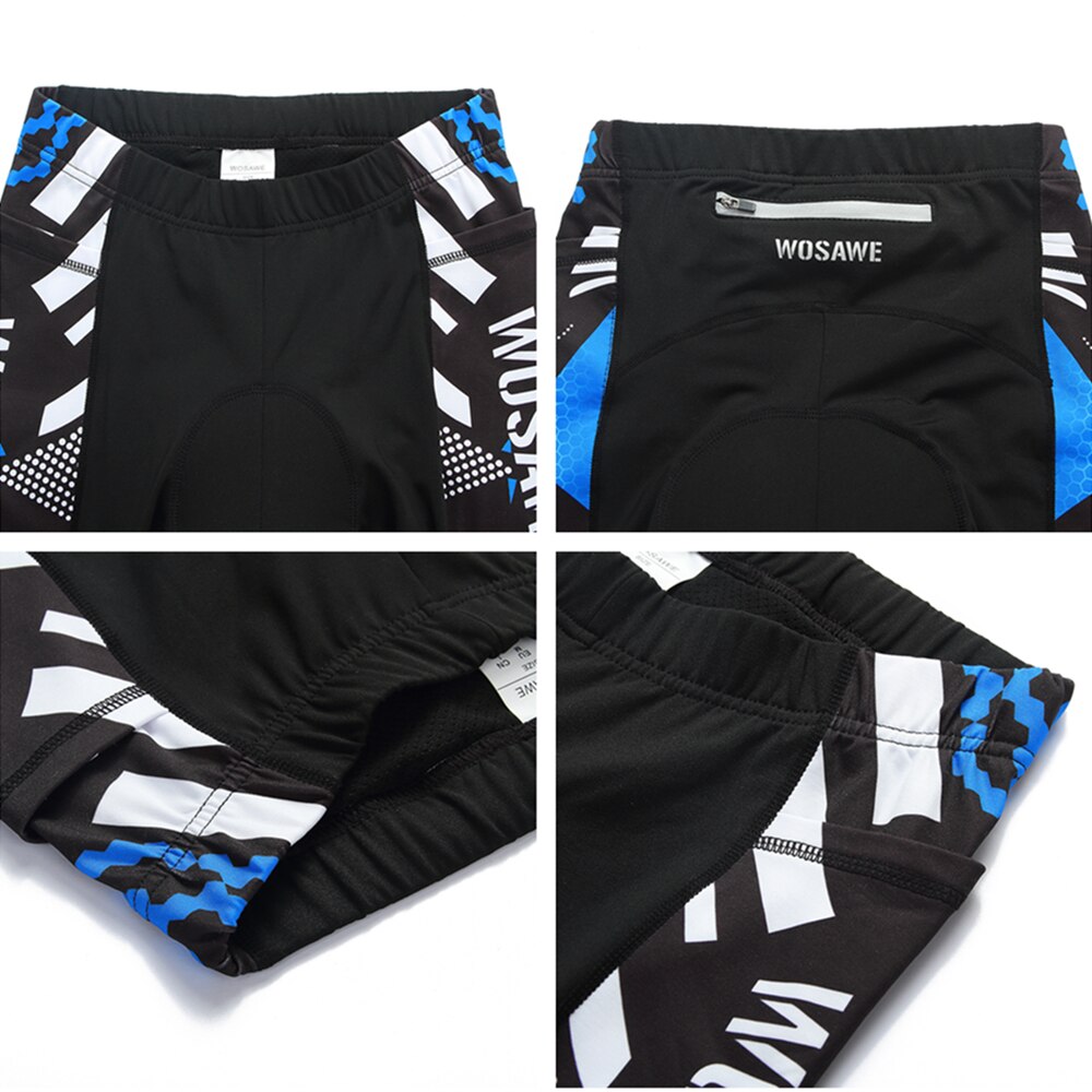 WOSAWE zimowe wyściełane męskie spodenki na wioślarz wiatroszczelne rowerowe sportowy jeździeckie legginsy odzież termiczne polarowe obcisłe ciepłe spodnie rowerowe