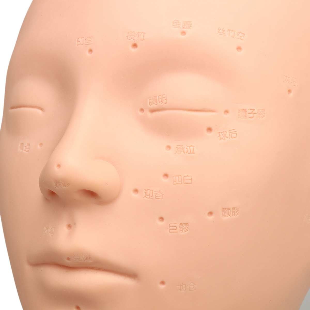 Demi tête factice tête de Mannequin avec épaule Acupoint Acupuncture Massage maquillage Extension de cils pratique modèle tête
