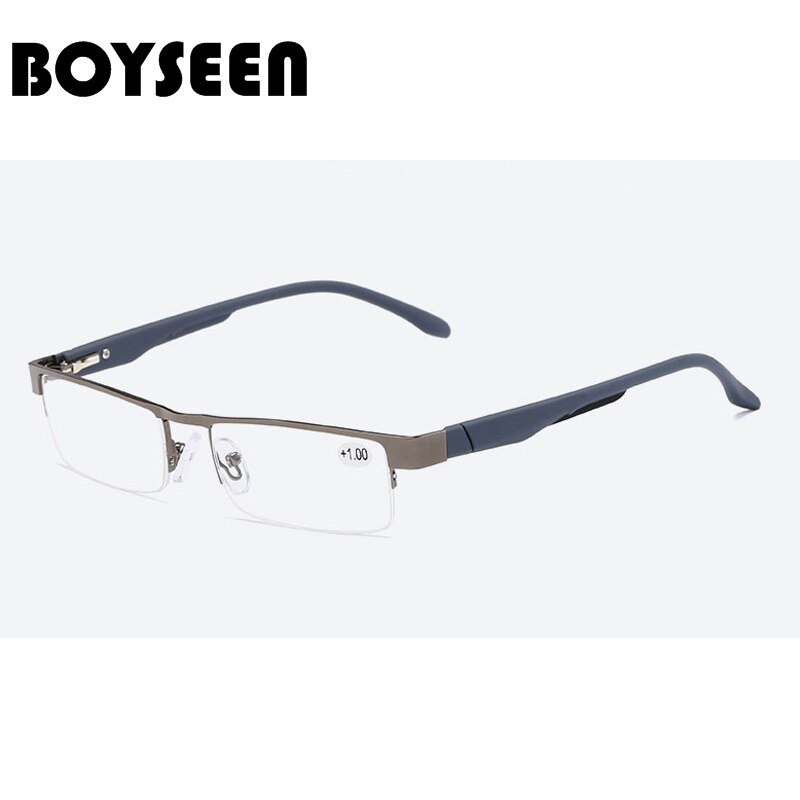 Boyseen masculino liga de titânio óculos de leitura não esférico 12 camadas revestido lentes retro negócios hyperopia prescrição óculos