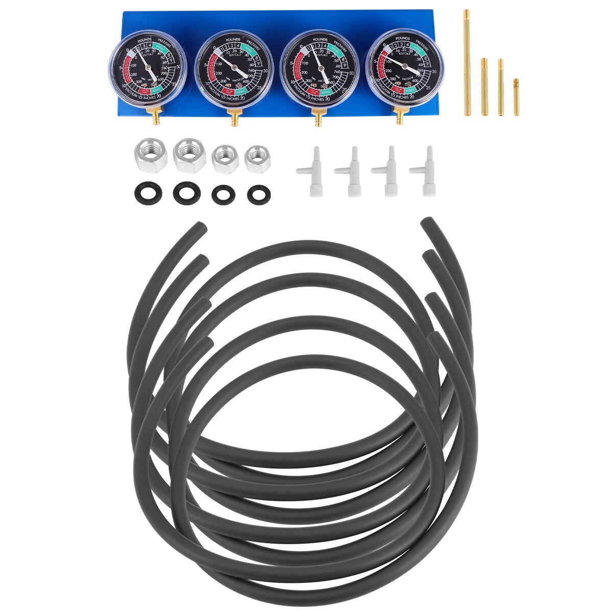 4 Cilinder Motorfiets Carburateur Vacuüm Gauge Balancer Synchro Tool Slang Kit Brandstof Vacuüm Gauge Balancer: Default Title