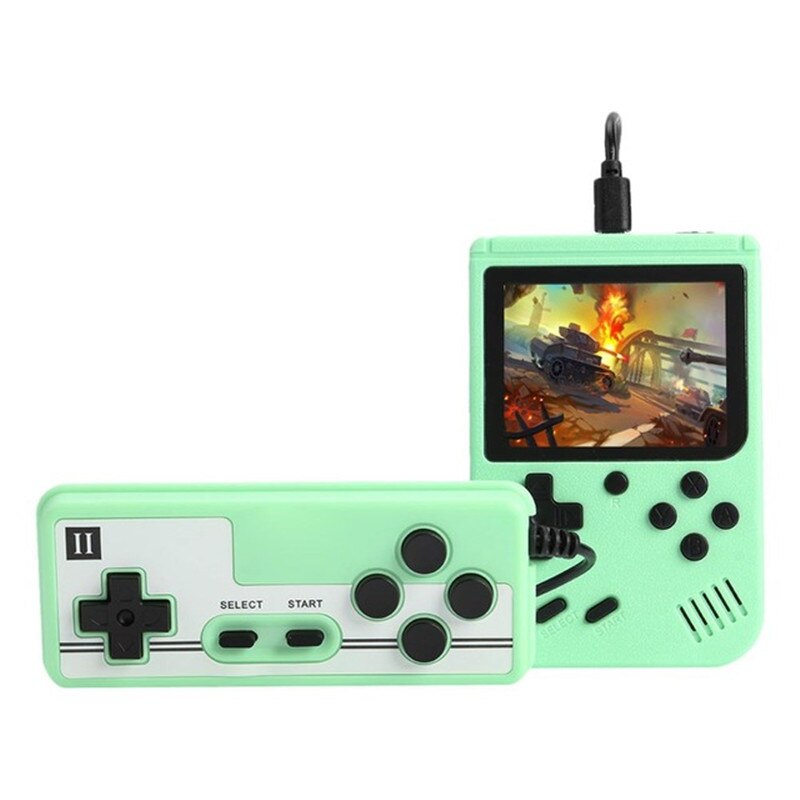 Console per videogiochi portatile retrò lettore di giochi portatile da 3.0 pollici incorporato 500 giochi classici Mini Gamepad tascabile per regalo per bambini: 500 Green gamepad