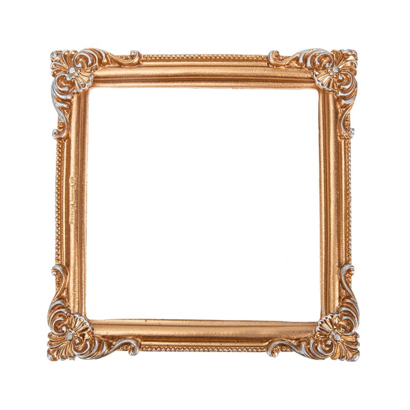 resin Photo Frame Prop Decorative Resin Picture Frame Retro Picture Frame Prop Home Decoration Photography Background: Golden