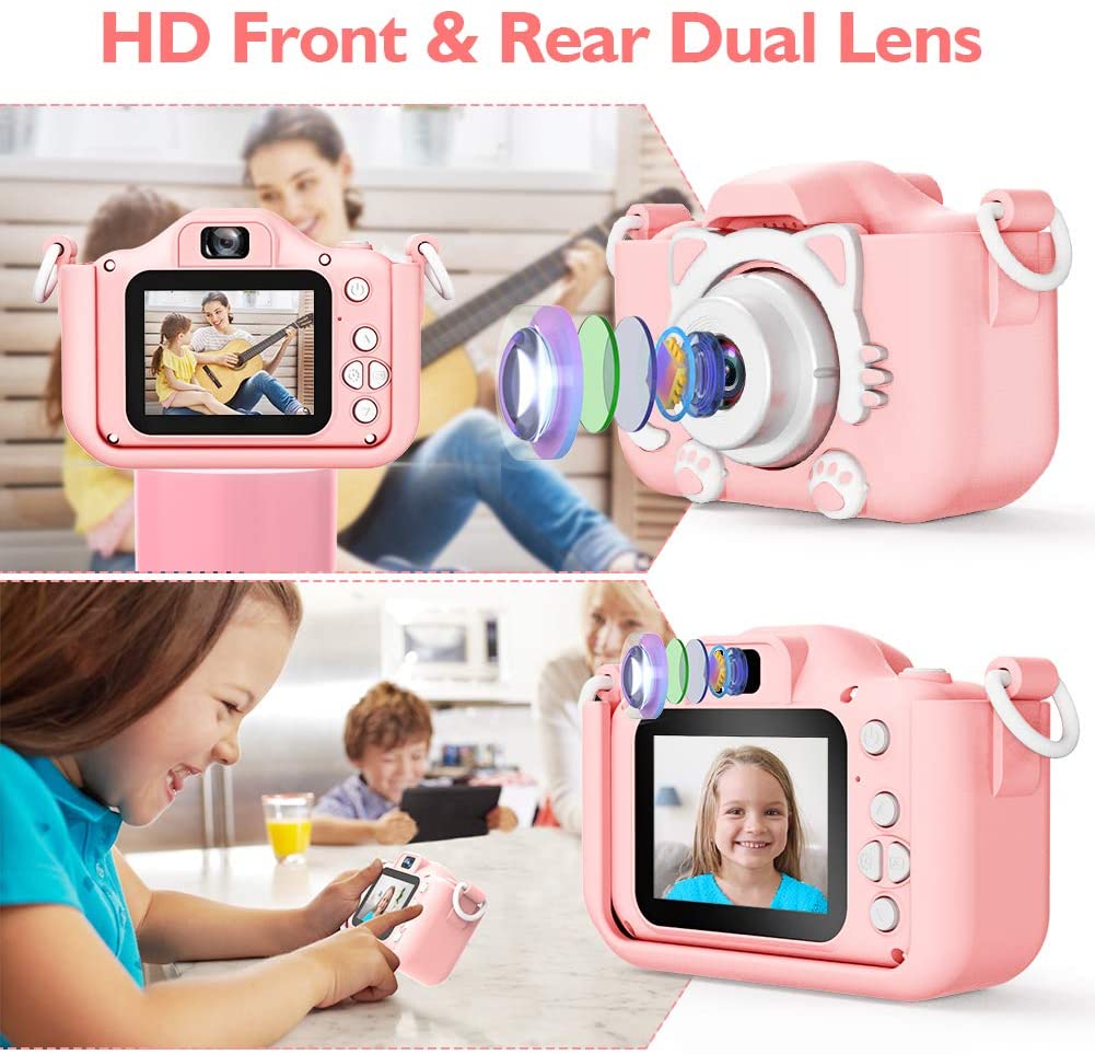 Appareil Photo Numérique Pour Enfants 3-10 Ans - écran 5.1 Cm, 32 Go Incluse, Jeu, MP3, Couleur Violet