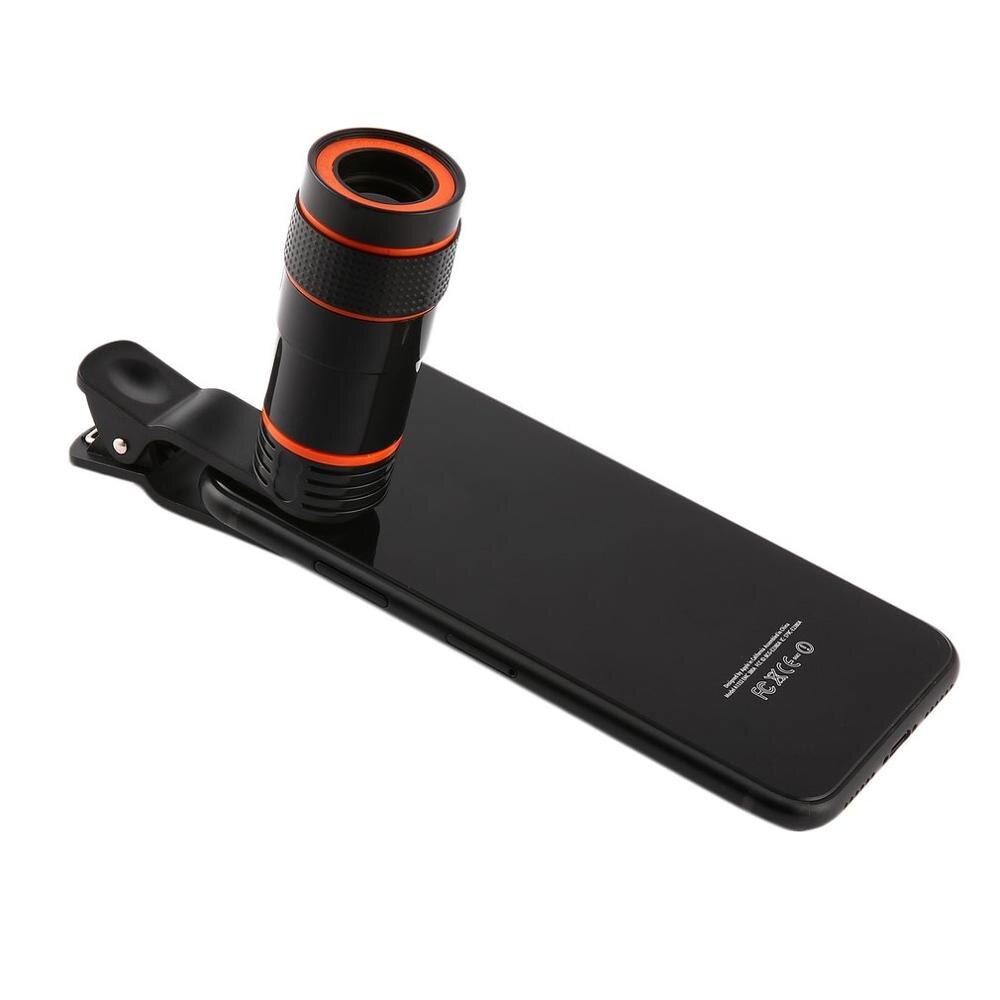 8X 12X Universal Zoom Lens Telephoto Lens Zoom Effect High-definition Lens Long Focus Monocular Phone Telescope for Mobile Phone