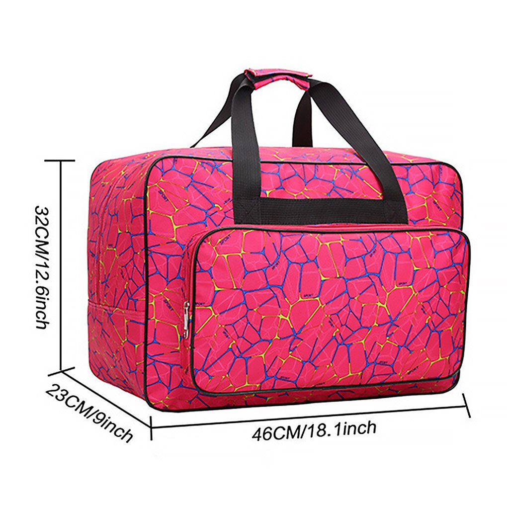 Large Capacity Sewing Machine Storage Handbag Women Sports Fitness Carry Bag Portable Travel Storage Handbag: L PINK