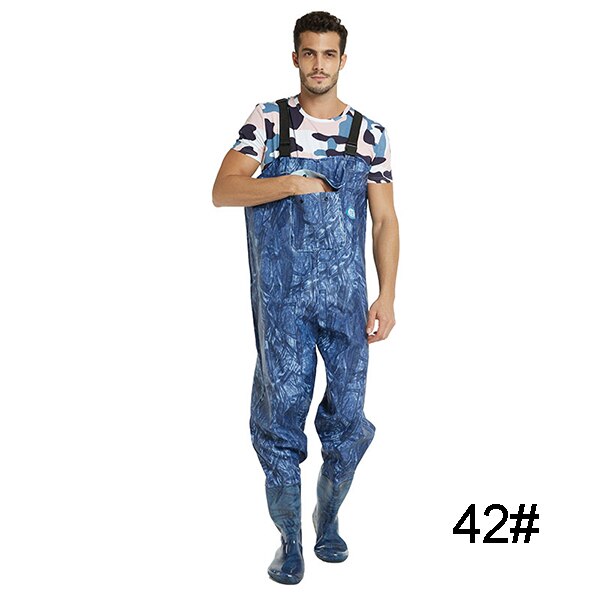 Fishing Waders With Wading Pants Boots Nylon + PVC Adjustable Shoulder Strap Lure Fishing Gear Boot Wader A135