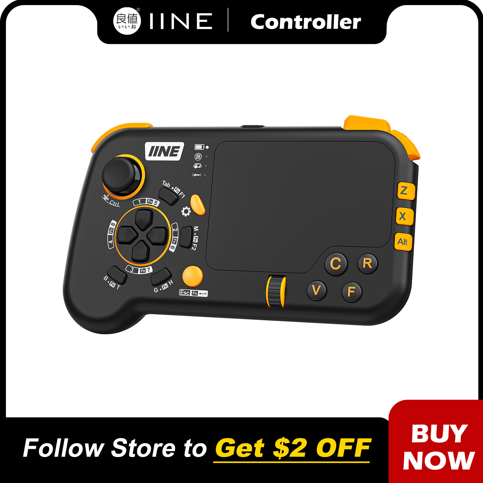 IINE Ungrade draadloze muismatcontroller als toetsenbord- en muiscombinatieset met touchpad