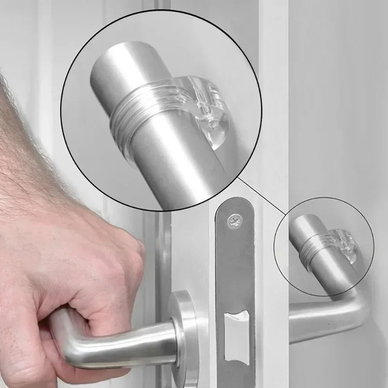 1/12PCS Deur Stopt Siliconen Deurklink Buffer Muurbescherming Deurknop Bumper Meubels Beschermd Valblokken Schokbestendige ringen