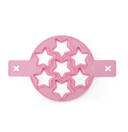 Moule à alvéoles, œufs en Silicone, 1 pièce, antiadhésif, crêpes, œufs en anneau, omelettes, cuisson, cuisson, moules en anneau, offre spéciale: pink Pentagram