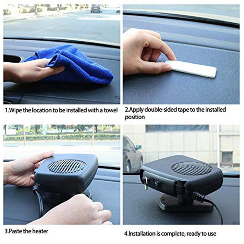 12V/24V 150W Riscaldamento Ventole Ventola Di Raffreddamento auto Riscaldatore Scaldino aria Calda Ventilatore Disappannatore Defogger Sbrinatore automobili auto Impianto Elettrico