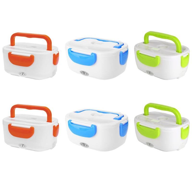 110/220 V/12 V Elektrische Verwarming Lunchbox 1.05L Food-Grade Voedsel Container Doos Voedsel Warmer voor Kids 4 Gespen Servies Sets