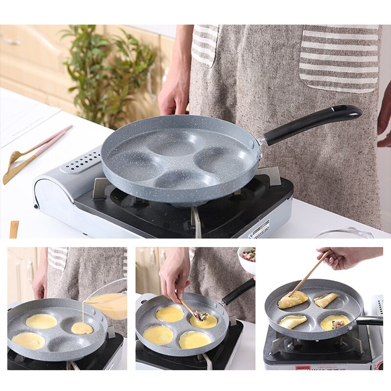 Non-stick Omelet Pan for Eggs Cake Ham Frying Pans No Oil-smoke Grill Pan Cooking Pot Kitchenware Tools