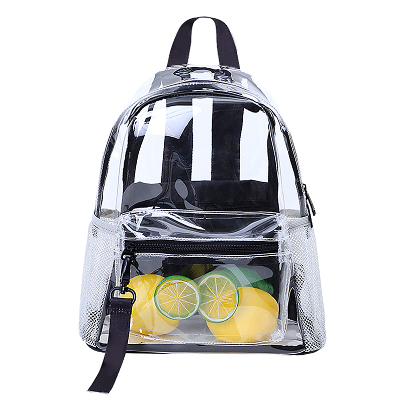 TINYAT Clear Transparent Backpack for Women, Female Cute Ita School Bag, Waterproof and Fashionable, Ideal for Sports, Concerts: Clear