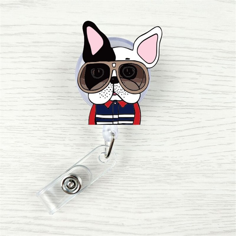 1 Pcs Cute Cartoon Mini Retractable Badge Reel elephant monkey Lanyards ID Name Card Badge Holder Clip Student Badge Holder