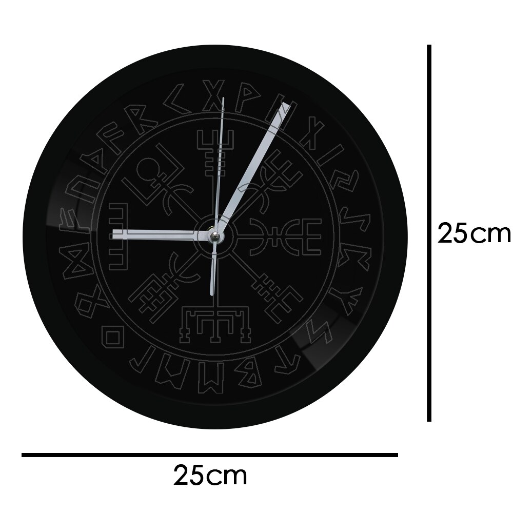 Vegvisir kompassi seinäkello viikinkit symboli riimut led neonkello viiking skandinavian moderni seinäkello led taustavalo seinäkello