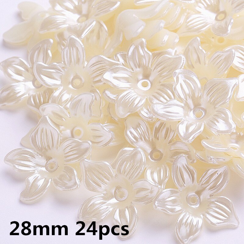 Multi smukke imiterede mavemuskler blomst perler perlehætter endebeholder blomst torus gør det selv med afstand smykketilbehør: V0223