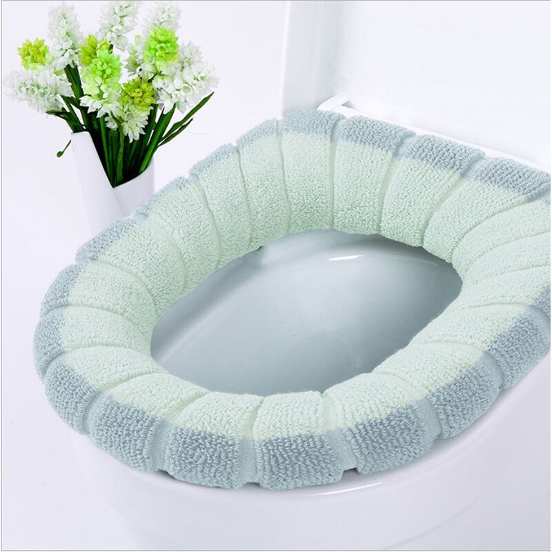 Assento do toalete mais quente inverno confortável macio aquecido lavável assento do toalete esteira acessórios do banheiro para decoração de casa closestool esteira: D