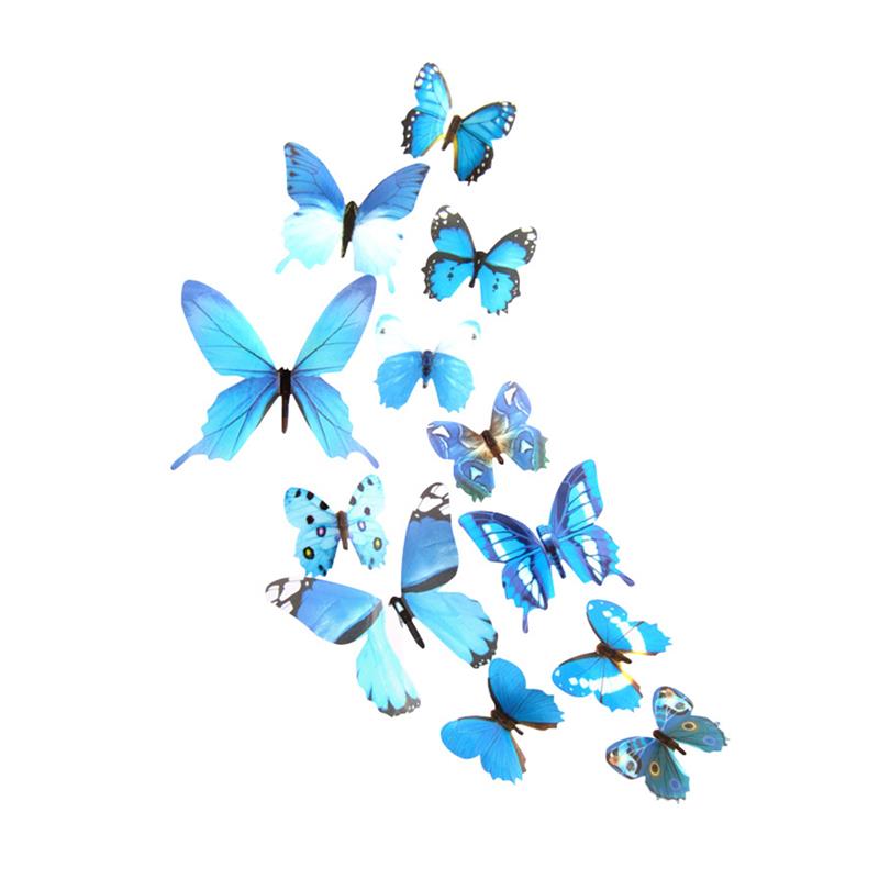 12pcs Wall Stickers PVC Simulation Insect Wall Decals Waterproof Wallpapers for Home Decoration