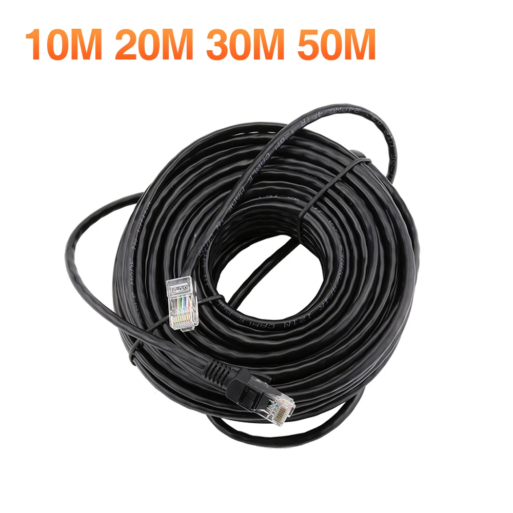 Techage 10m 20m 30m 50m for valgfri cat 5 ethernet utendørs vanntett nettverkskabel cctv nettverks lan kabel for system ip kameraer