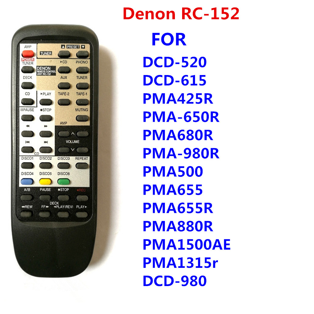 Denon RC-152 Use For Denon DCD520 DCD615 PMA425R PMA650R PMA680R PMA980R PMA500 PMA655 PMA655R PMA880R PMA1500AE DCD980 PMA1315R