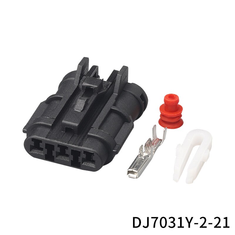 100 sæt sæt  mg640329-5 mg610327-5 sorte swp stil vandtæt han-hun-adapter bilstik 3- benet stik: Kvinde fuldt sæt