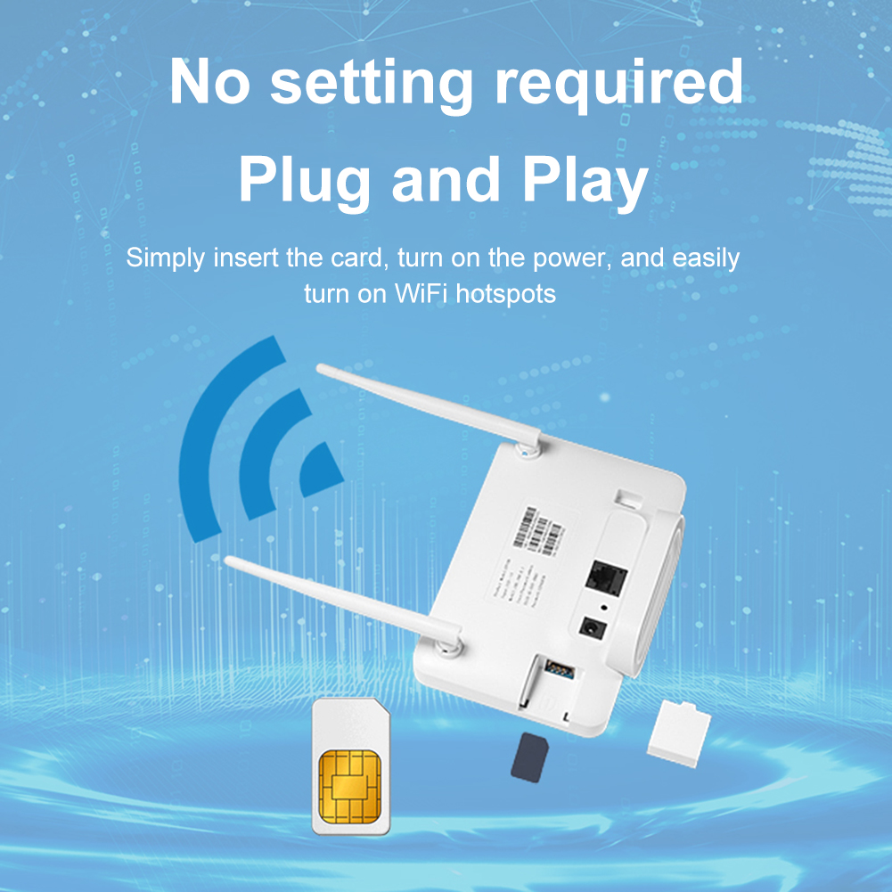 Draadloze hotspot 300 Mbps 4G-router Draadloos modem Externe antenne met simkaartsleuf EU-stekker voor thuisreizen Werk