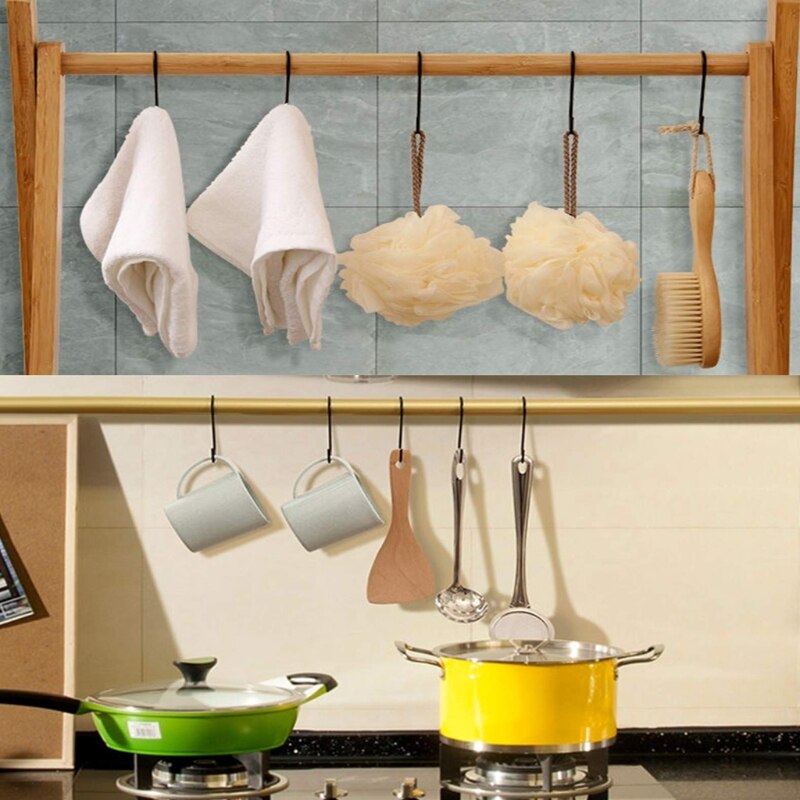 10pcs S Hooks Hanging Hooks Heavy Duty Hangers for Hanging Pans Pots Plants Bags