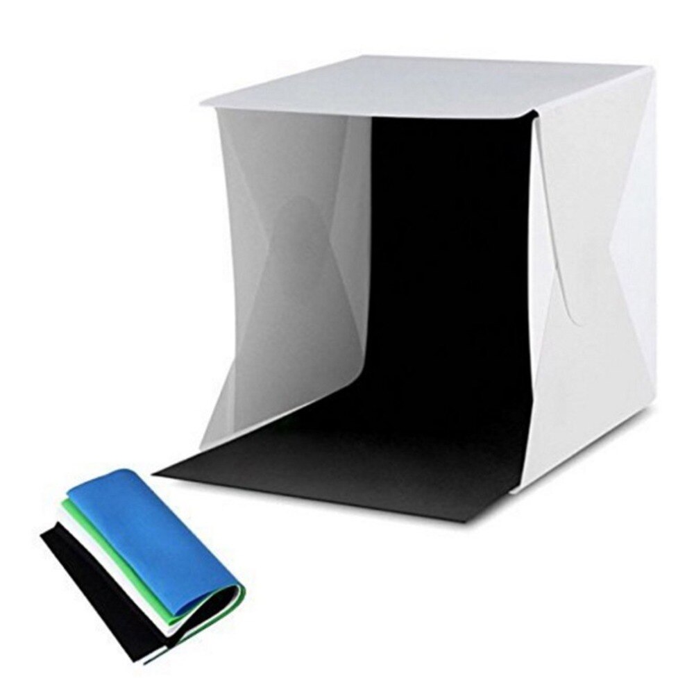 Licht Zelt Tragbare Licht Box Fotografie Kit mit LED-Licht (12X12X12 Zoll) 4 farben Kulissen