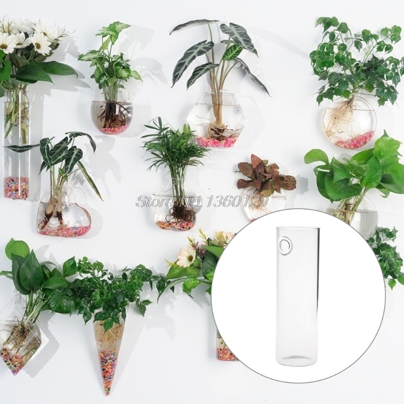Wall Hanging Glass Flower Planter Vase Plant Pot Terrarium Home Garden Decor Nov18