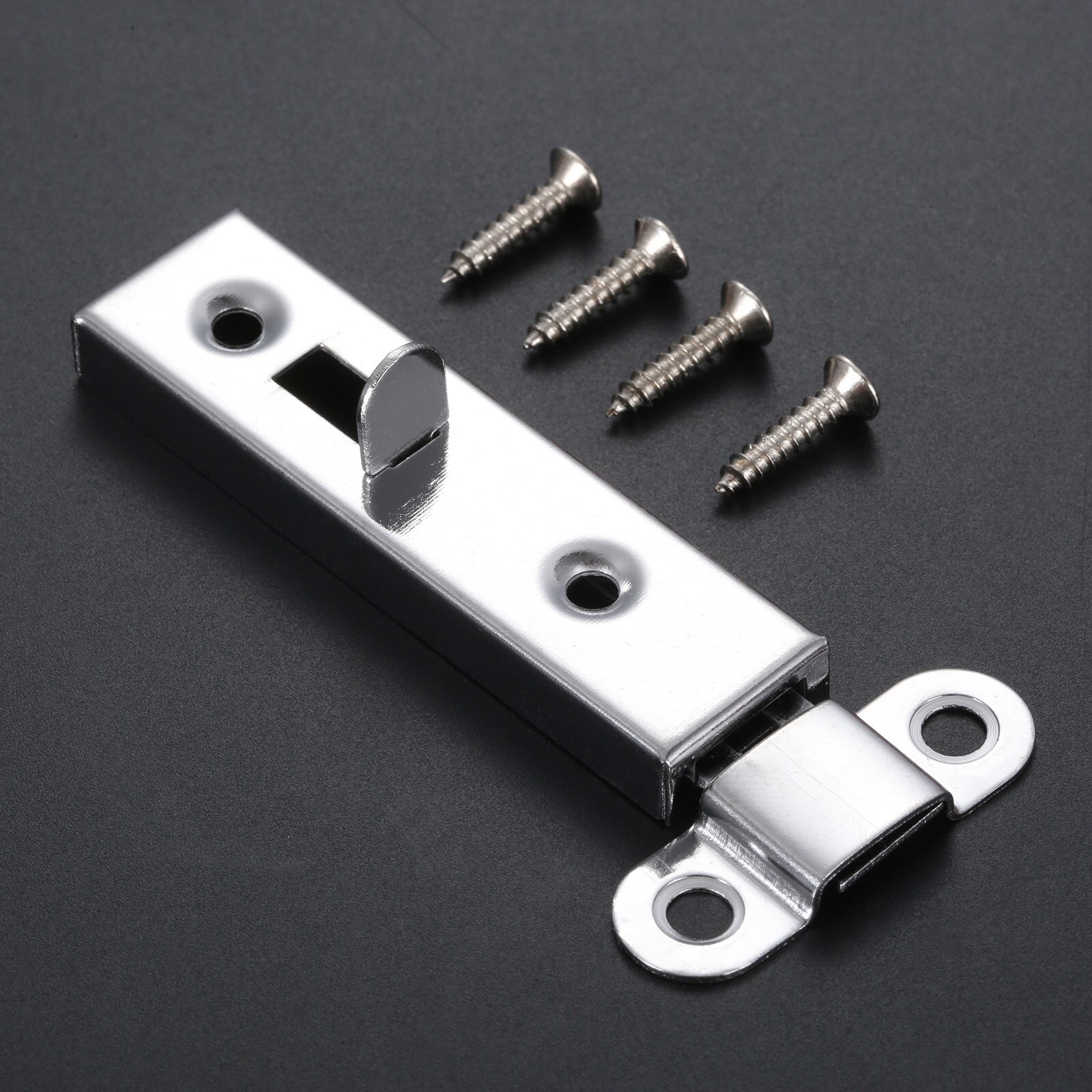 1pc Tür Fenster Sicherheit Bolzen Geschmack Öffnen sperren verriegeln Heimat Hardware- mit Schrauben 61*16mm Metall Silber