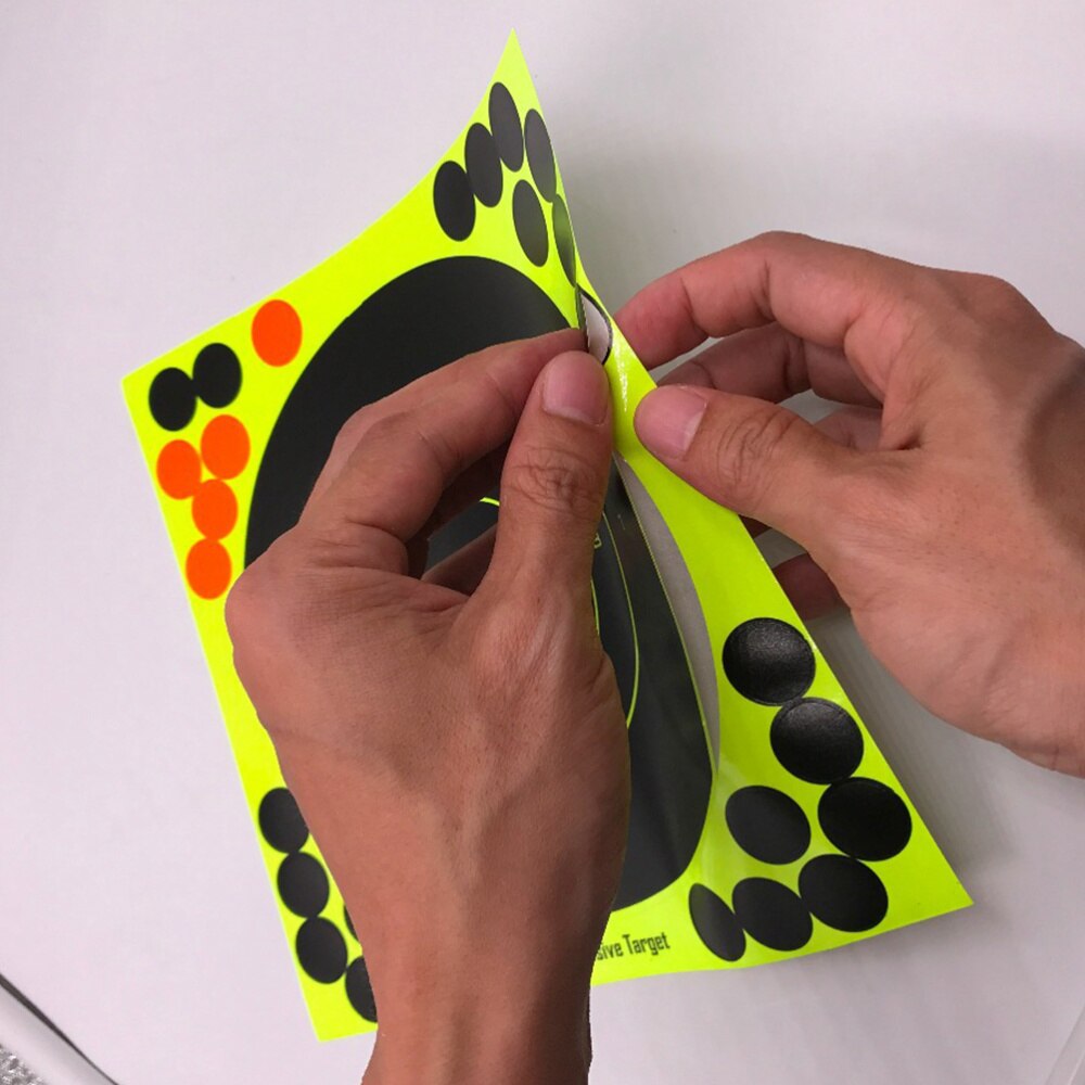 25 pçs adesivo de papel fluorescente ao ar livre splatter alvo decalques