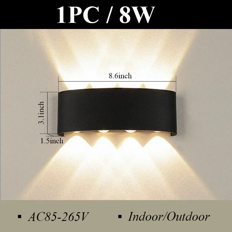 LED Outdoor Wandlamp voor Tuin Yard AC85-265 Buitenlampen IP65 Waterdichte Veranda Lamp Interieur Home Decor Verlichting: Licht Groen / RGB / 4W