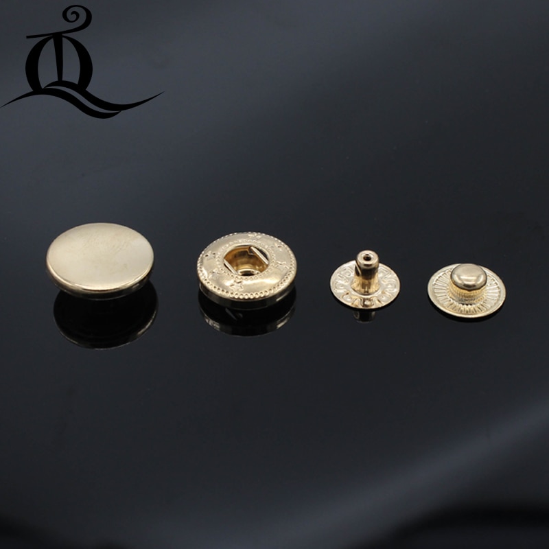 50pcs/lot 831 15mm Pack Metal Press Studs Sewing Button Snap Fasteners Sewing Leather Craft Clothes Bags,snap-fastener