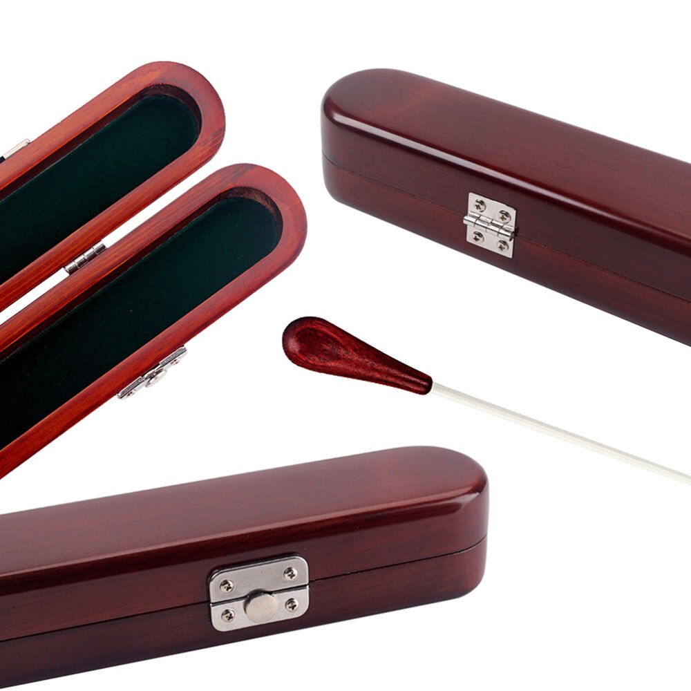 Rosewood Wooden Band Director Orchestra Conductor Conducting Baton with Storage Box R135C (Brown)