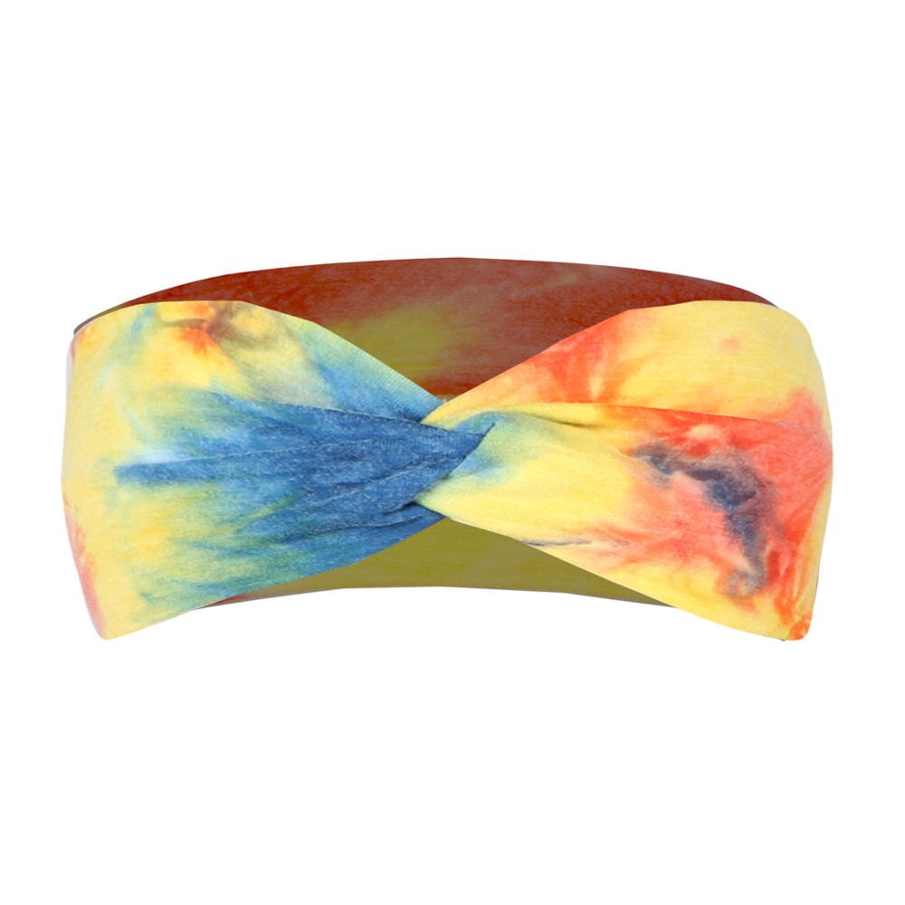 1pc tie dye elastiska huvudskydd cykling yoga sport svett pannband för män kvinnor yoga hår band huvud svett band sport säkerhet