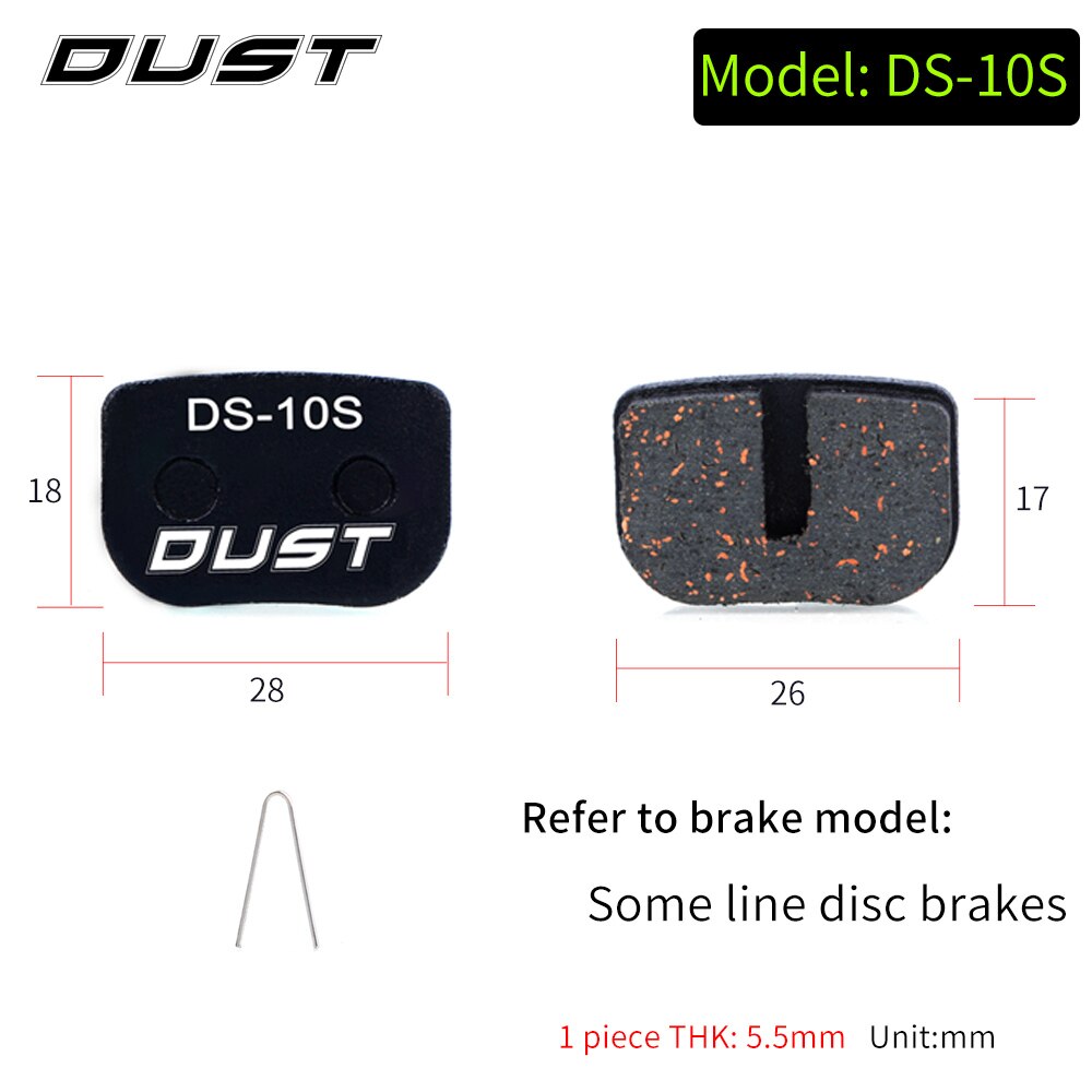 Staub 1 Paar Halbmetall-Fahrrad-hydraulische Scheibenbremsbeläge MTB Mountainbike-Teile für SHIMANO XT XTR M315 SRAM eifrig BB5 BB7 E1 E3: Licht Grün