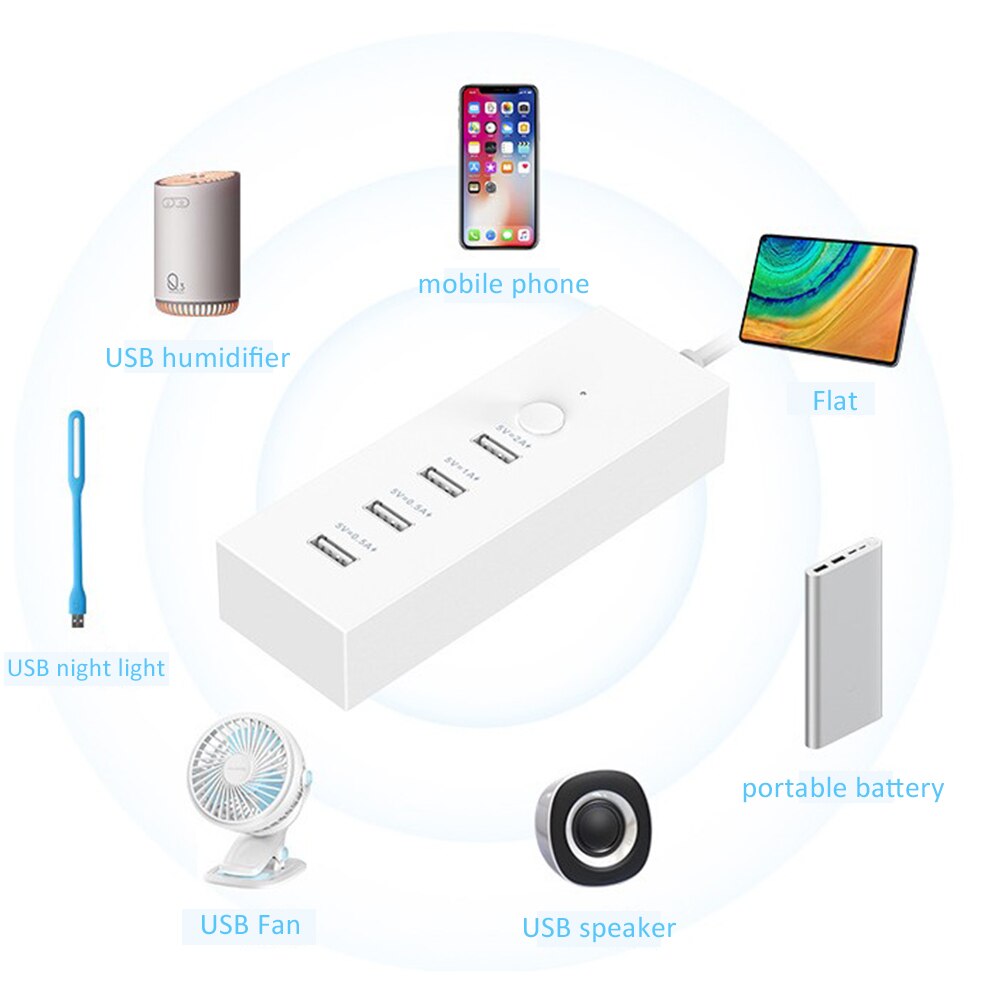 Usb 4 -port-multifunktionsladegerät mit schnellladefunktion und 2a 5v (eu) für smartphones/verschiedene tablet-computer