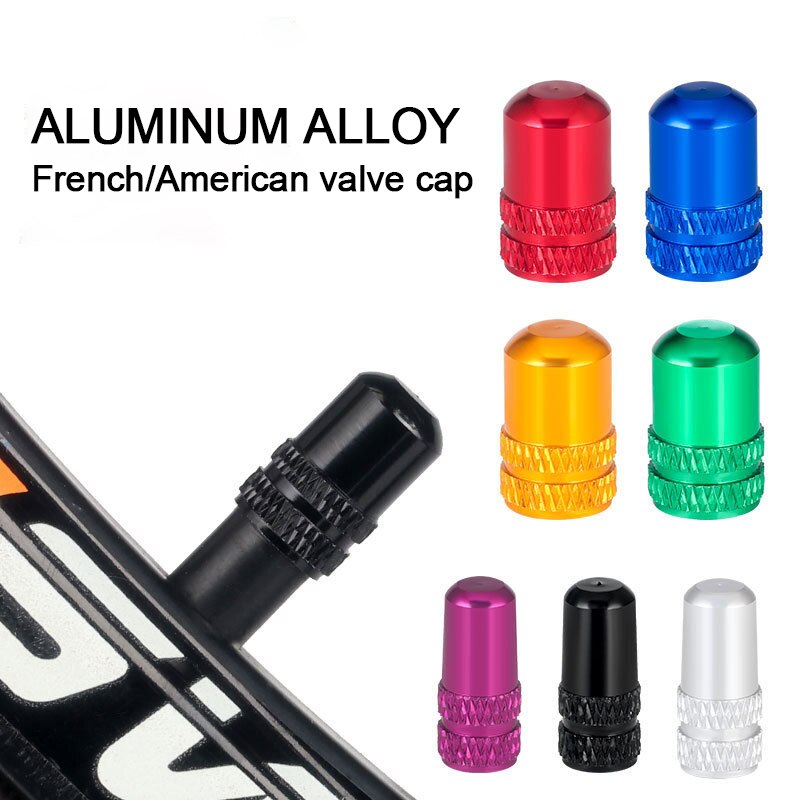 2pc Fahrrad Ventil Kappe Aluminium Legierung Presta/Schrader Straße Mountainbike Reifen Ventil Kappe Staub Schutz Abdeckung Fahrrad zubehör