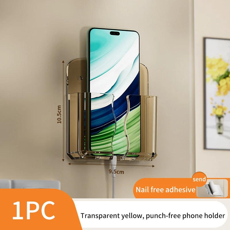 Mobiele Telefoon Wandhouder Universele Mobiele Telefoon Oplaaddoos Organizer Tv Afstandsbediening Hangende Standaard Oplaadstation: Roze