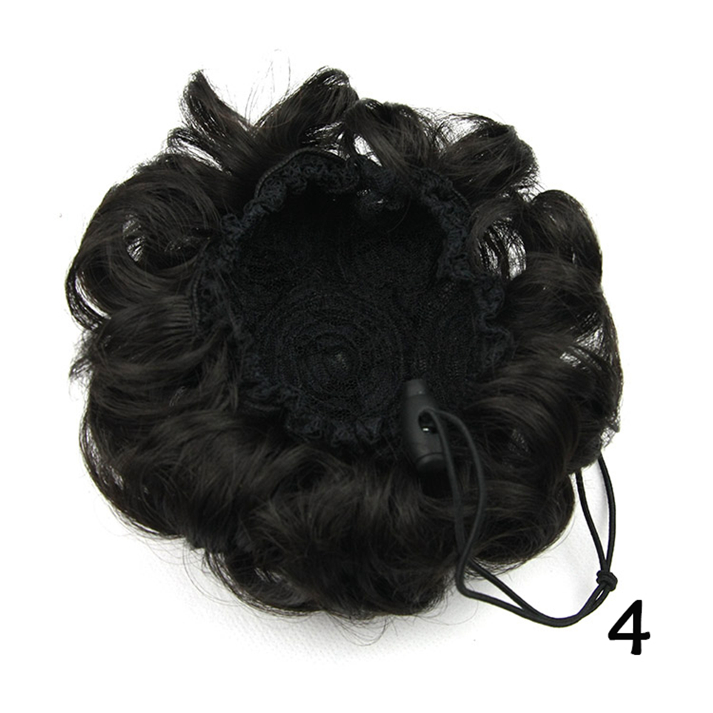 Soowee-coletero de pelo sintético para mujer, moño con forma de flor, banda de goma, 8 colores