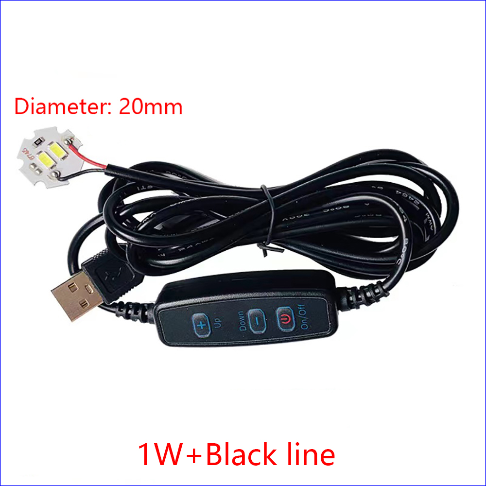 1 Stuks Dc 5V Dimbaar 5730 Smd Led Lamp 1W 2W 3W 4W 5W 10W Led Licht Kralen Wit Warm Wit Licht Met 10 Stappen Aan Te Passen Schakelaar.: Army Green / 1w