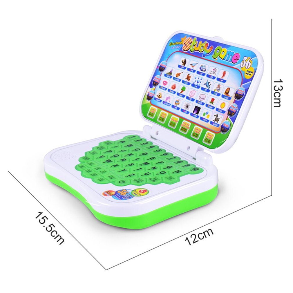Early Educatief Kids Laptop Speelgoed Machine Multifunctionele Alfabet Muziek Speelgoed Puzzels Fonetische Taal Geluid Laptop Speelgoed