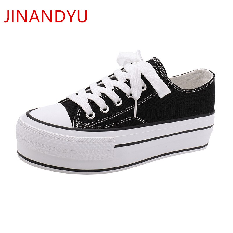Canvas Dames Schoenen Hoge Platform Sneaker Vrouw Casual Sneakers Dames Trainers Chunky Sneakers Vrouw Wandelschoenen