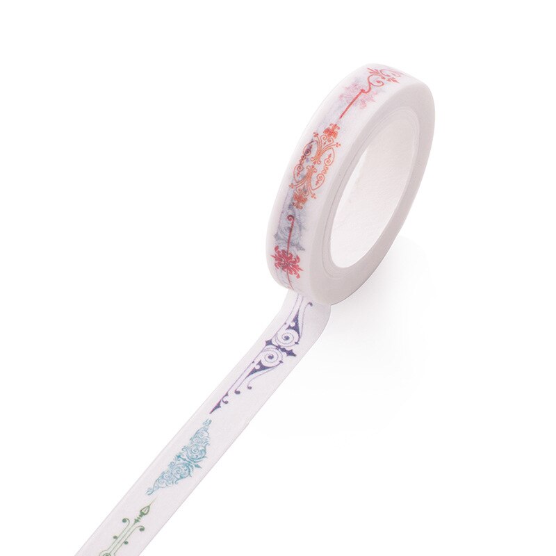 Black White Vintage Border Washi Tape Decor Masking Tape 5MM Wide Skinny Masking Washi Tape Scrapbooking Diary Paper Sticker: 62